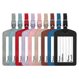 Étiquette à <span class=keywords><strong>bagages</strong></span> <span class=keywords><strong>en</strong></span> PU haut de gamme effet peau, carte d'embarquement d'avion, modèle créatif <span class=keywords><strong>pour</strong></span> <span class=keywords><strong>bagages</strong></span> à main, XY-0023 - Product Image 1