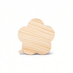 Base in Legno a Forma di Fiore di Prugna ILAN, 20cm, Spessore 5mm, per Artigianato e Fai-da-Te - Product Image 1