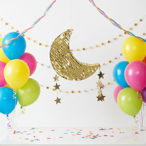 EASTTERN Fabricants Personnalisés de Boîtes à Bonbons Piñata pour la Décoration de Fêtes d'Anniversaire d'Enfants, Piñata Étoile et Lune avec Queue - Product Image 6