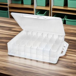 Transparent PP Double Sided Organizer <b>Box</b> 46 Compartments <b>Plastic</b> Storage Case for Sewing Craft Toy Jewelry - Product Image 1