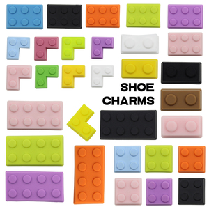 Offre Spéciale Breloques de Chaussures en PVC 3D <span class=keywords><strong>Tetris</strong></span> Personnalisées Noires, Décorations de Chaussures en PVC Souple Mignonnes de Designer, Accessoires de Boucles de Chaussures en Gros - Product Image 1