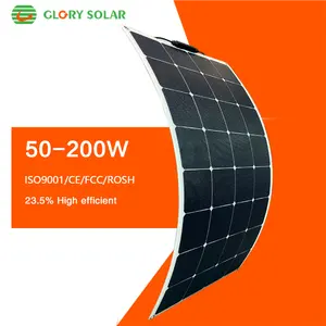 Monocrystalline Glory Solar Semi-Flexible Monocrystalline 60W 120W 150W 275W 300W 400W 500W 600W Flexible Solar Panel For PV