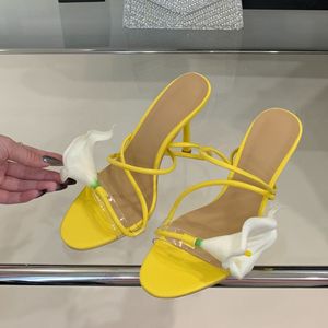 New Talons Chic Slipper Green Flower Sexy <b>Shoes</b> Summer Heels for Women Ladies - Product Image 4