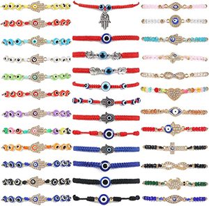Ensemble de bracelets en corde bleue faits à la main <span class=keywords><strong>pas</strong></span> chers, bijoux pour femmes et filles, <span class=keywords><strong>bracelet</strong></span> mexicain à nœuds en corde réglable - Product Image 6