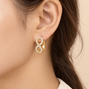 Orecchini a Cerchio Infinity per Donne, Stile Francese, Accessori per Orecchie da Indossare Quotidianamente - Product Image 6