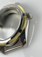 Boîtier rond classique en acier inoxydable 316L de 39mm, lunette résistante à l'eau 5ATM en or galvanisé