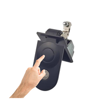 Verrou à ressort à poussée télescopique réglable en alliage de zinc-aluminium - Quincaillerie noire/chrome pour porte/armoire de camping-car, bateau et caravane