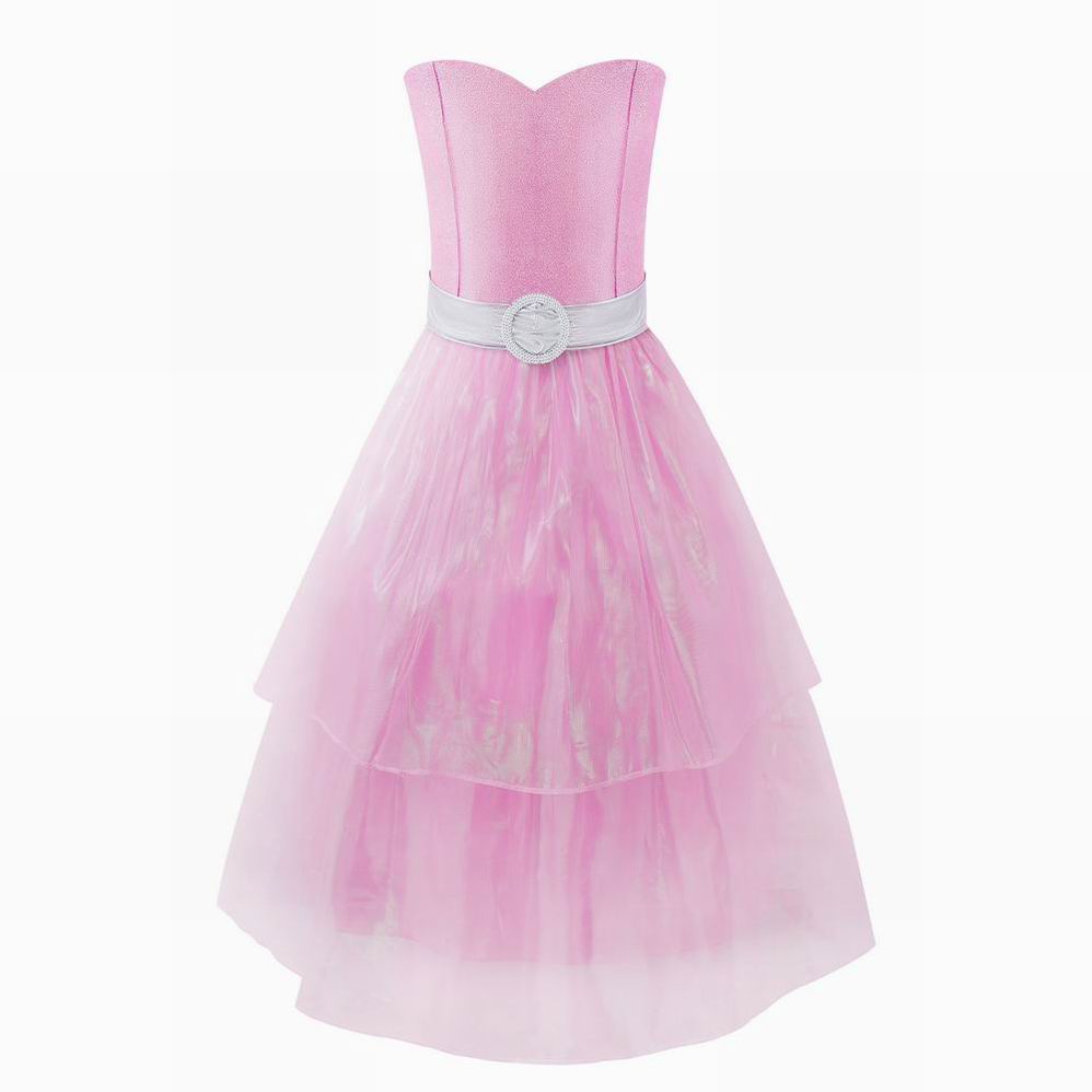 Vestido Rosa Elsa Frozen Elegante Disfraz para Niña