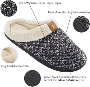 <span class=keywords><strong>Pantoufles</strong></span> chaudes d'hiver Rackdove en mousse à mémoire de forme souple de haute qualité pour hommes, vente en ligne en ligne en usine - Product Image 4