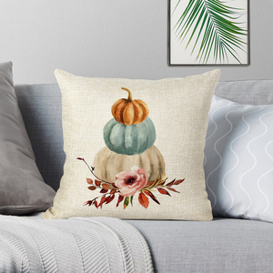 Fundas de Almohada Decorativas con Estampado Cuadrado de Calabaza de Halloween, Hoja de Arce Otoñal y Casa Encantada para Uso en el Hogar y Hoteles - Product Image 4