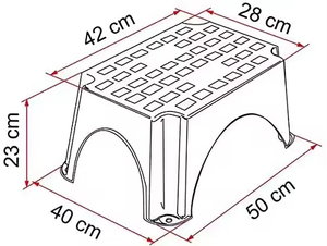 Marchepied empilable de grande taille en plastique gris pour caravanes et camping-cars stabilité améliorée résistance accessoires de camping-car - Product Image 4