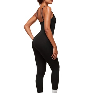 Mono de Yoga para Mujer, Absorbente de Sudor, Color Liso, Talla Grande, para Deportes en Interiores y Exteriores, Conjuntos de Yoga para Mujer - Product Image 2