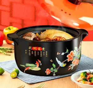 ホットセールクラシックチャイニーズスタイル調理器具セットノンコーティングスープポットとセラミック蓋付きキャセロール家庭用食品グレードポット - Product Image 2