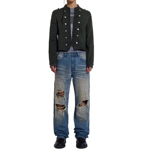 Custom Logo Winter Design <b>Mens</b> Streetwear Outerwear Buttons Canvas Cotton Twill Vintage Wash Work <b>Slim</b> <b>Fit</b> <b>Jacket</b> <b>Men</b> - Product Image 3