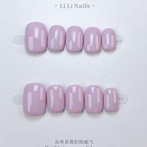 Ongles artificiels faits à la main 10pcs faux ongles conseils réutilisables carrés décorer conception pour les doigts - Product Image 3