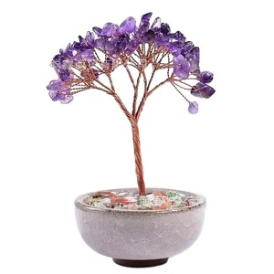 Natural Citrine <b>Crystal</b> Money Tree Yellow <b>Chips</b> Base Home Office Feng Shui Wealth Ornament - Product Image 4
