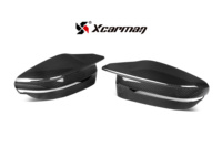 Cubiertas de Espejos Laterales Estilo M de Fibra de Carbono Seca para BMW Serie 5 G30 G8x (Volante a la Derecha)