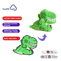 Porte-clés en peluche dinosaure personnalisé, design sur mesure, porte-clés dinosaure doux pour cadeaux promotionnels et souvenirs