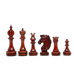 Juego de Piezas de Ajedrez de Madera Ecológicas Hechas a Mano (Rey, Reina, Bispo, Caballero, Torre, Peón) - Empaque Personalizado Marca NE Modelo K0031 - Product Image 1