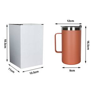 แก้วกาแฟเก็บความร้อนสุญญากาศ ขนาด 12 ออนซ์ ลดราคาพิเศษ มีขนาด 14/16/24 ออนซ์ แก้วน้ำสแตนเลสพกพาสะดวกพร้อมหูจับ สำหรับเดินทางและกิจกรรมกลางแจ้ง - Product Image 5