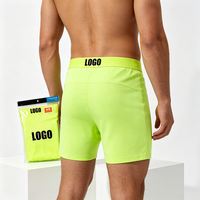 Boxers de sport pour hommes en coton doux et extensible, avec large ceinture élastique, personnalisables avec logo, pour la course et l'entraînement