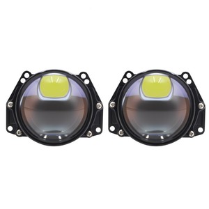 <b>Led</b> <b>Headlights</b> G10 Single Projector Lens Dual Cup Laser Beam 30000 Lm 6000K 12V 70W For Retrofit Upgrade Universal Fit - Product Image 1