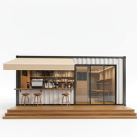 Café de luxe en conteneur préfabriqué, restaurant modulaire personnalisable pour centre commercial ou bar