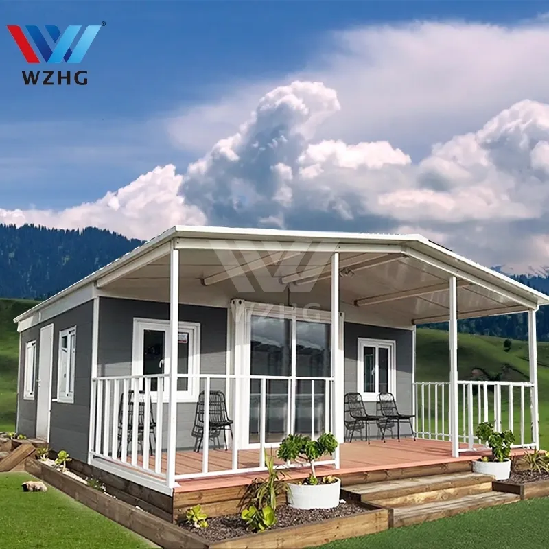 Wzh Modular House China Container Two Bedroom Luxury A Shapes Concrete Prefab Living Container House Building For School Greece