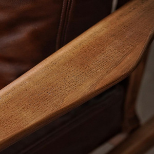 İskandinav tarzı tek püsküllü ofis ticari ve eğlence kullanımı için deri kanepe sandalye geleneksel tasarım Bar & oturma odası - Product Image 5