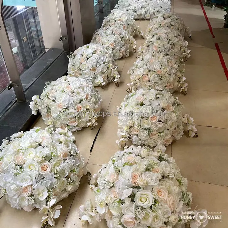 Свадебные украшения стол центральный искусственный цветок шар