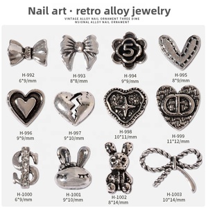 Paso Sico Nouveaux accessoires de nail art 3D rétro tendance style Instagram, <span class=keywords><strong>strass</strong></span> pour ongles mignons en forme de lapin, cœur et fleur - Product Image 3
