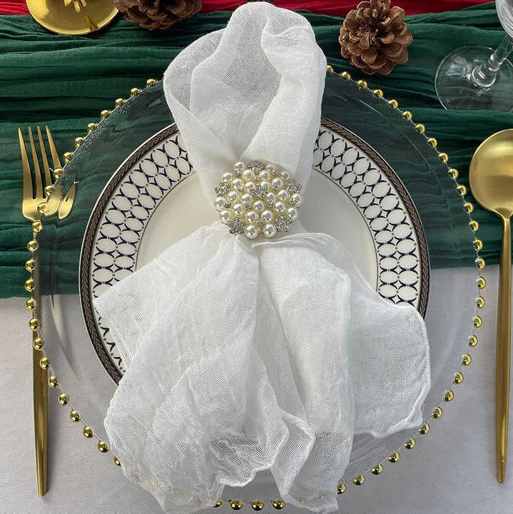 Premium Handmade Cotton Napkin Embroidered Custom Logo Reusable Home Airplane Dining Party Perfect Premium Cloth Napkins