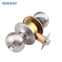 Pour Roeasy Style moderne salle de bain poignée ronde bouton de porte Passage intimité salle de bain porte levier serrure ensemble