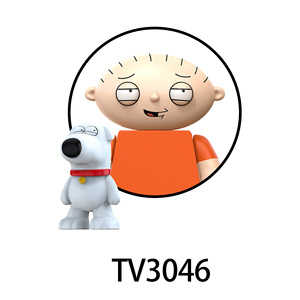 TV3043-TV3050 Personnages de la série animée comique <span class=keywords><strong>Famille</strong></span> Griffin Stewie Blocs de construction éducatifs <span class=keywords><strong>en</strong></span> plastique Mini jouets pour enfants - Product Image 5