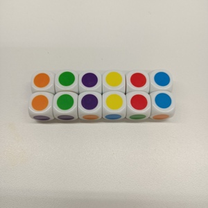 Custom 16mm Acrylic D6 <strong>Dice</strong> <strong>Set</strong> for Board Games - Printed Engraved Colored Dots, Promotional Game <strong>Dice</strong> - Product Image 3