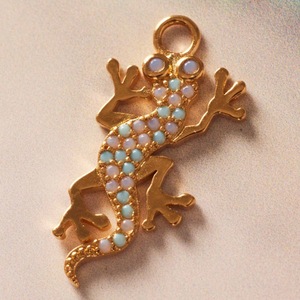 Colgante de Animales Marinos de Zirconia Chapado en Oro de Lujo, Bonito Colgante de Acero Inoxidable con Forma de Búho, Estrella de Mar, Gecko y Langosta para Mi Hijo - Product Image 2