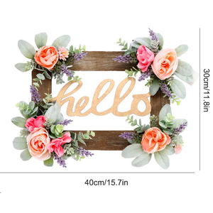 हॉट-सेलिंग कृत्रिम फूल सजावट बोर्ड लैवेंडर फूल माला सामने के दरवाजे सजावटी मालदार - Product Image 6