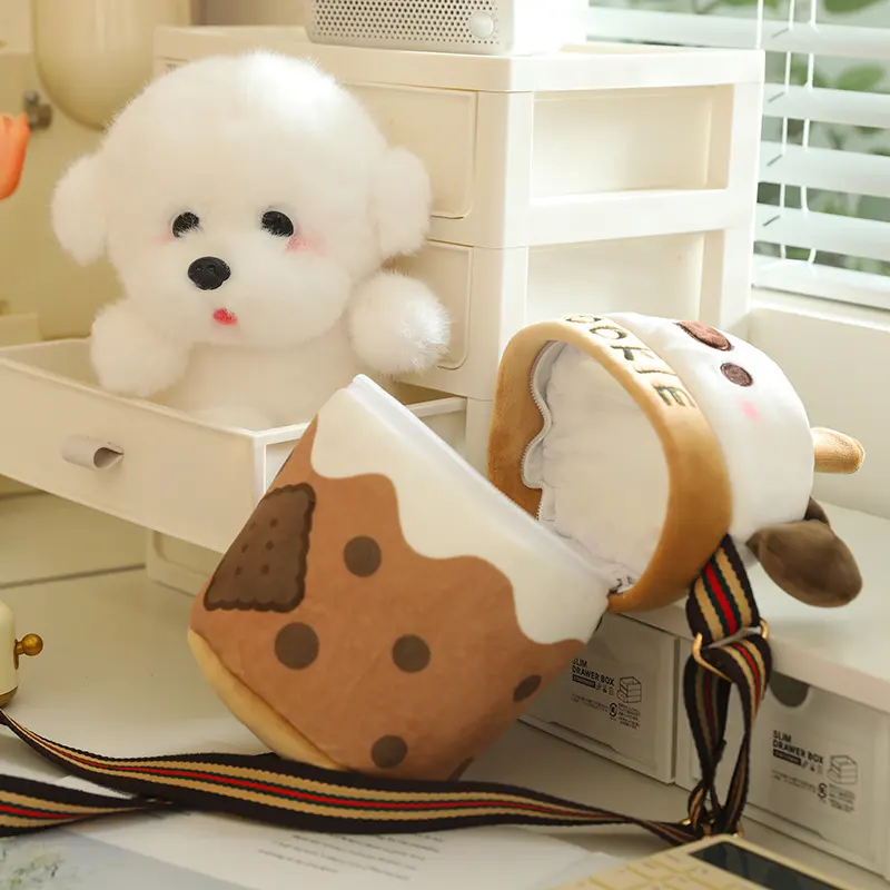 Novo design bonito Boba Teacup Cachorro saco de brinquedo de pelúcia boneco de pelúcia