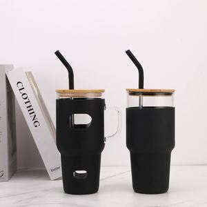 32oz Glass Commuter <b>Mug</b> With Handle and Silicone Sleeve for Morning Rush Hour - Product Image 2