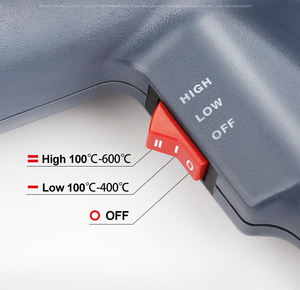 2000W Rango <span class=keywords><strong>de</strong></span> temperatura variable 110 ~ 1112 grados Fahrenheit Aire caliente/<span class=keywords><strong>pistola</strong></span> <span class=keywords><strong>de</strong></span> <span class=keywords><strong>calor</strong></span> <span class=keywords><strong>de</strong></span> aire frío, adecuado para uso industrial y doméstico - Product Image 3