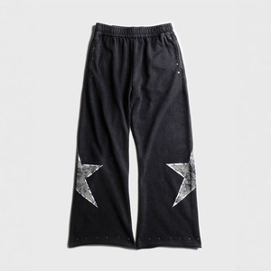Tuta Sportiva <span class=keywords><strong>in</strong></span> Due Pezzi con Strass, Felpa con Cappuccio Personalizzata, Completo da Jogging Oversize per Uomo con Applicazioni Ricamate - Product Image 4