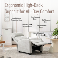 Canapé en tissu extensible pour personne paresseuse avec fonction de massage pour chambre à coucher, salon et balcon - Permet de dormir et de s'allonger