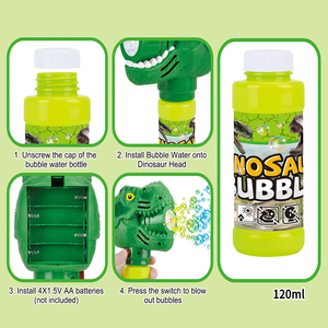 MILI Bubble Machine Magic Children's Dinosaur Head Bubble Shooter Gun Juguete Máquina <span class=keywords><strong>de</strong></span> plástico <span class=keywords><strong>de</strong></span> burbujas <span class=keywords><strong>de</strong></span> jabón para niños - Product Image 3