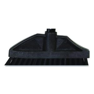 Balai à grand angle avec manche en bois de 57 pouces et pelle à poussière pour usage domestique, tête de balai en PP et fer, couleur noire - Product Image 3
