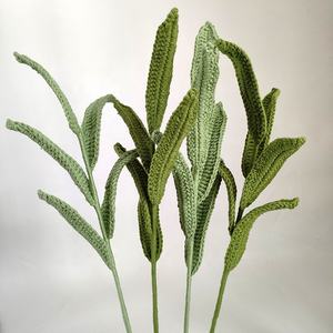 Tricot Chanceux Bambou <span class=keywords><strong>Dracaena</strong></span> Préservé Crochet Feuilles Feuille Saint Valentin Fête Des Mères Cadeaux Laine Crochet Bouquet De Fleurs - Product Image 3