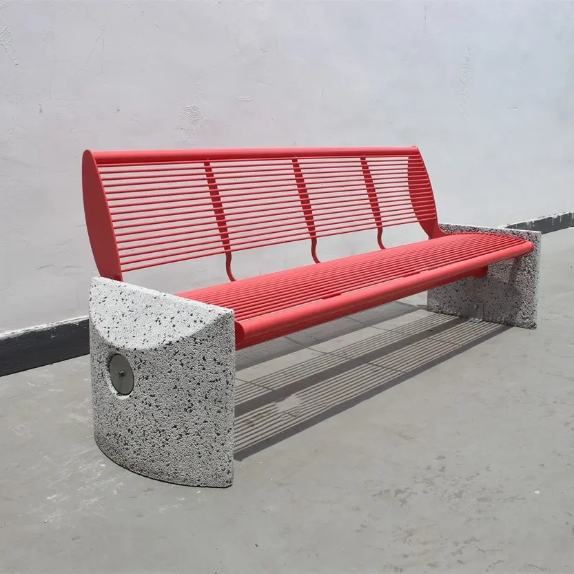 Outdoor metalen tuin bench met concurrerende steen bankjes prijzen