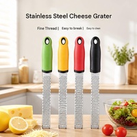 Ustensiles de cuisine en acier inoxydable : Râpe à agrumes, Râpe à fromage, Râpe manuelle extra-fine longue, compatible lave-vaisselle, pour fruits et légumes