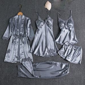 ชุดนอนผู้หญิงผ้าซาตินลายลูกไม้, ชุดนอนผ้าไหม - Product Image 5