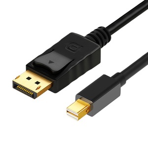 Câble Mini Dp vers Dp de 1,8 m, câble de connexion moniteur mâle-mâle en alliage noir avec interface Thunderbolt - Product Image 2