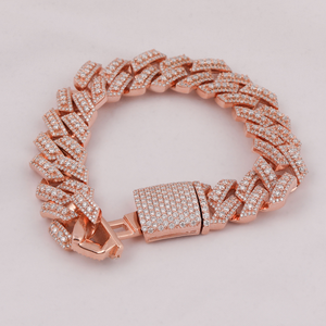 Pulsera de Cadena Cubana de Moissanita Personalizada, Plata de Ley 925, Joyería de Moda VVS con Brillo Similar al de Diamantes - Product Image 4